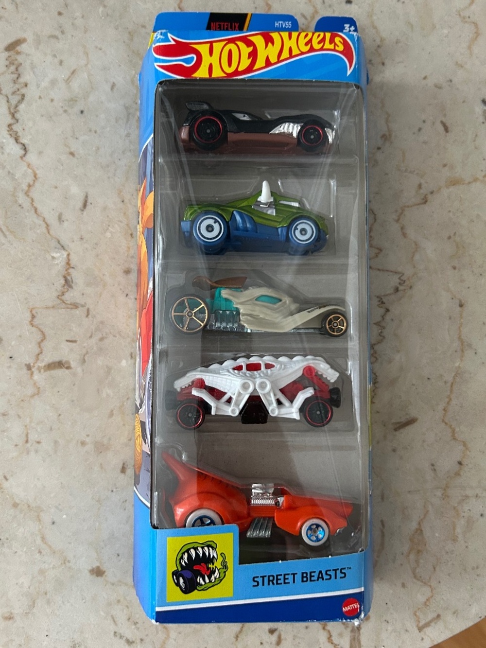 Hot Wheels Street Beasts 5-Pack Die-Cast Cars Lot HTV55 - NIB Sealed Netflix
